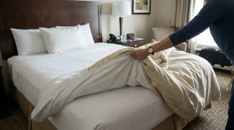 2. They Yank Back the Comforter Before Touching the Bed (Image Credits: Gemini)