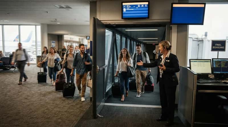 #20 - Holding the Gate for a Late Connecting Group (Image Credits: Gemini)