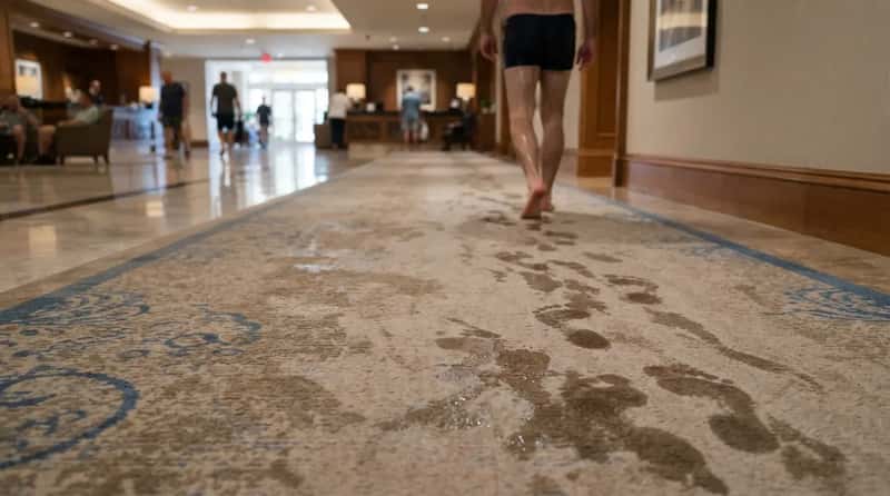#7 - Tracking Wet Footprints Through the Carpeted Lobby (Image Credits: Gemini)