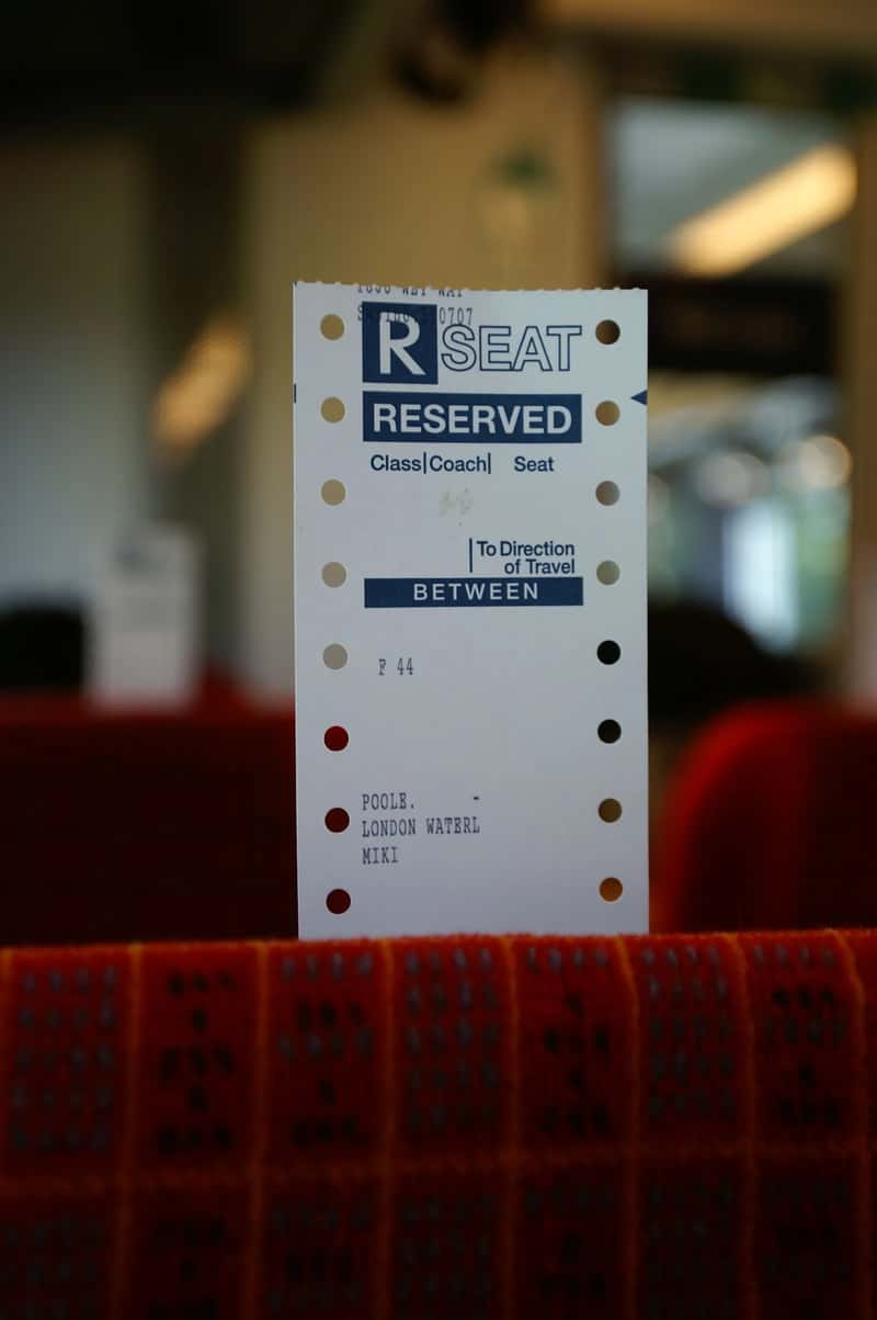 4. Respect reserved seats, even if they look empty (Reserved Seat (South West Trains), CC BY-SA 2.0)