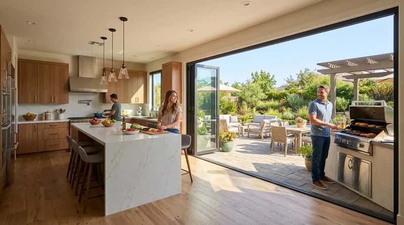 #26 - The Kitchen-to-Outdoor Opening: The Design That Gets Better Every Year (Image Credits: Gemini)