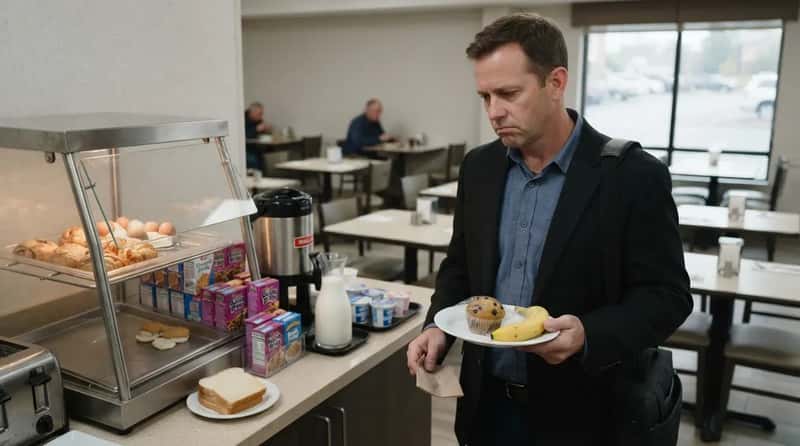 #3 - They Treat the Continental Breakfast Like a Buffet Warning Sign (Image Credits: Gemini)
