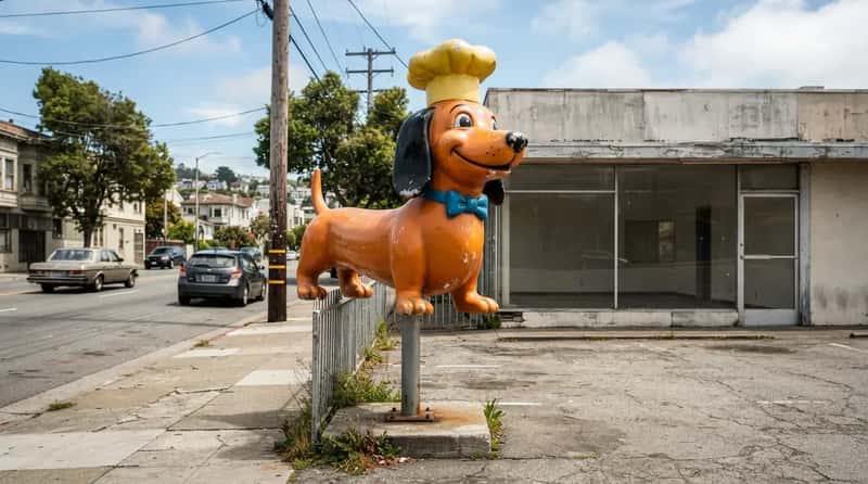 #5 - A Giant Fiberglass Dachshund Outlived the Restaurant It Advertised (Image Credits: Gemini)