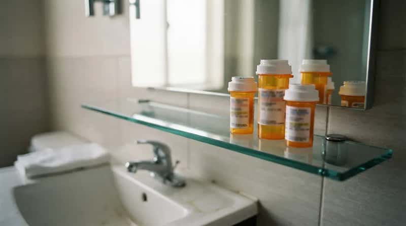 #13 - Prescription Medication Left on the Bathroom Shelf (Image Credits: Gemini)