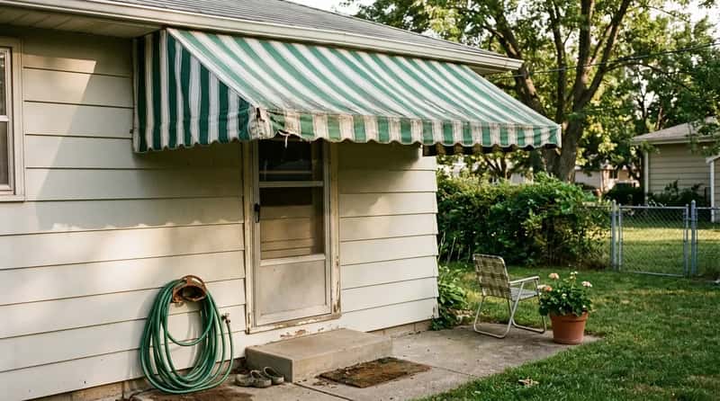 #7 - The Striped Canvas Awning Over the Back Door (Image Credits: Gemini)