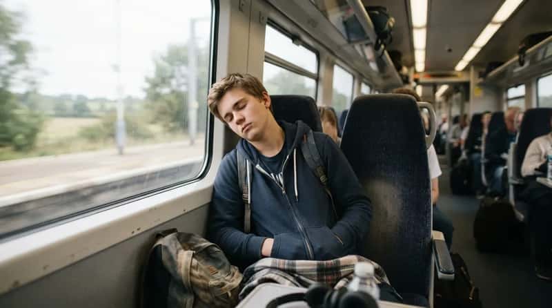 #3 - The Student Who Falls Asleep Within Minutes of Departure (Image Credits: Gemini)