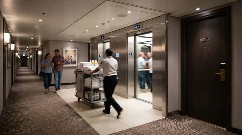 #12 - The "Convenient" Cabin Beside the Elevator That Never Stops Pinging (Image Credits: Gemini)