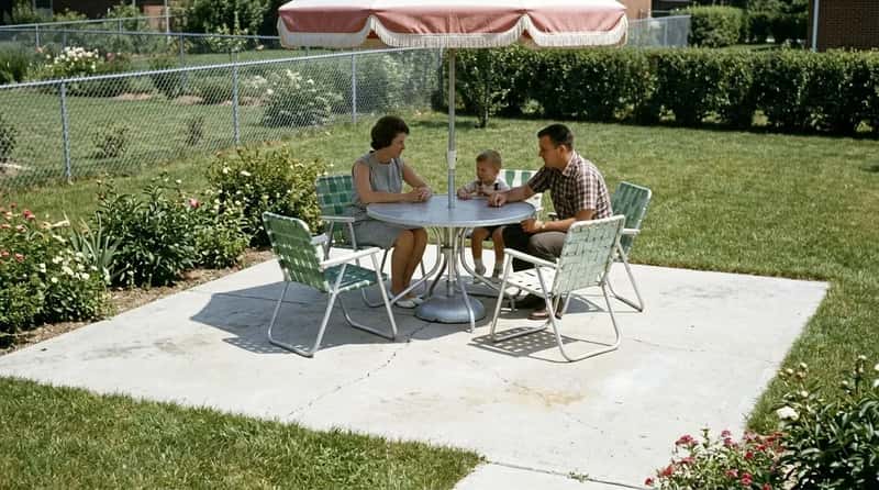 #12 - The Poured Concrete Patio Slab with No Shade (Image Credits: Gemini)