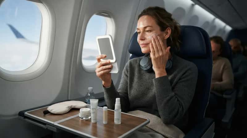 #5 - Skincare Becomes Non-Negotiable Mid-Flight (Image Credits: Gemini)