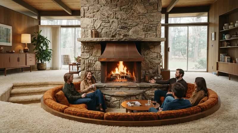 #3 - A Statement Fireplace Anchored the Whole Room (Image Credits: Gemini)