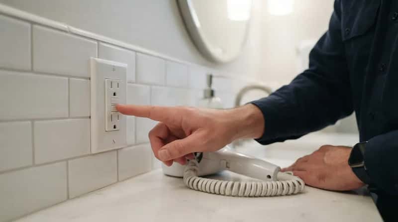 #6 - The Dead Bathroom Outlet That Needed One Tiny Button (Image Credits: Gemini)