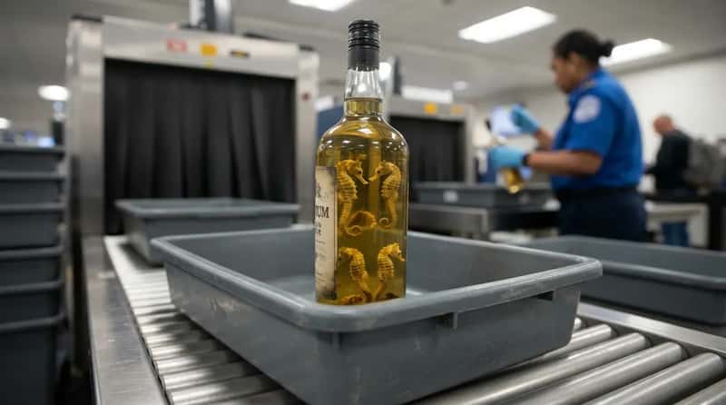 #8 - The Seahorse-Stuffed Liquor Bottle (Image Credits: Gemini)