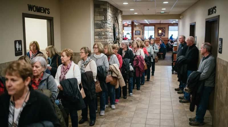 #13 - The Restroom Stampede Can Make or Break the Whole Stop (Image Credits: Gemini)