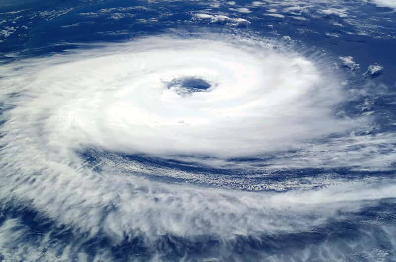 April and May: the calm before hurricane season (NASA 






This  is a retouched picture, which means that it has been digitally altered from its original version. Modifications: Increased contrast; decreased brightness; adjusted color balance in favor of blues and whites; removed large black splotches in several locations.  Modifications made by Tomf688., Public domain)