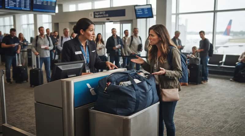 #11 - Carrying a "Personal Item" the Size of a Suitcase (Image Credits: Gemini)