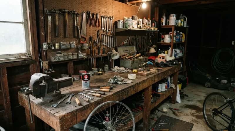 #2 - Dad's Workbench, the Unofficial Command Center (Image Credits: Gemini)