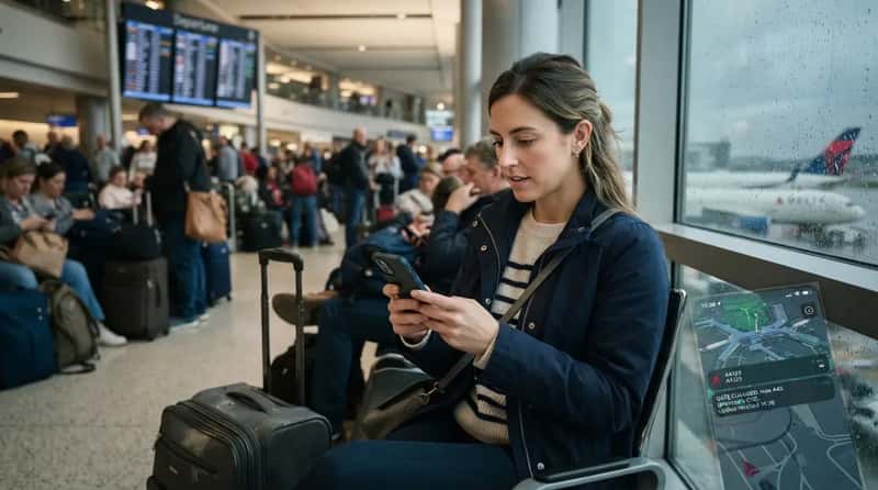 18. Airport apps push real-time updates before anyone refreshes the screen (Image Credits: Gemini)
