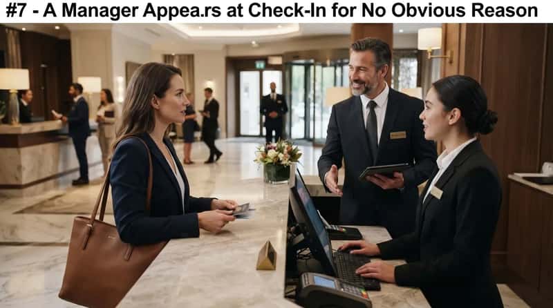#7 - A Manager Appears at Check-In for No Obvious Reason (Image Credits: Gemini)