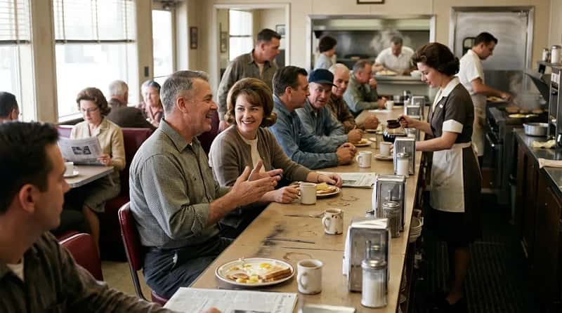 #16 - Sitting at the Counter Was a Social Act, Not a Last Resort (Image Credits: Gemini)