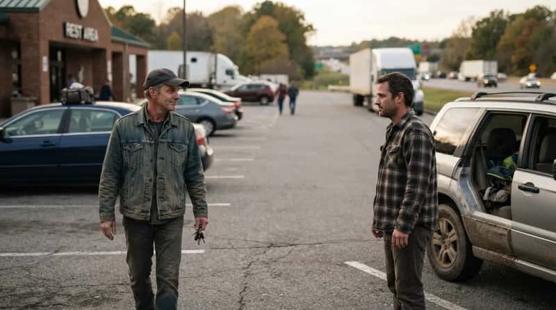 #1 - The Quiet Nod Between Two Road-Weary Strangers (Image Credits: Gemini)