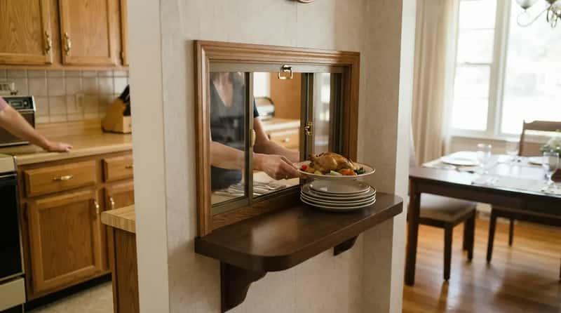 #10 - The Dumbwaiter or Kitchen Pass-Through Window (Image Credits: Gemini)