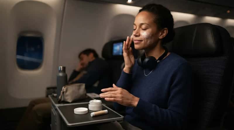 13. Skincare Becomes a Mid-Flight Ritual, Not an Afterthought (Image Credits: Gemini)