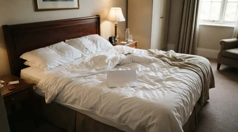 #18 - A Note That Simply Says "Do Not Touch the Bed" (Image Credits: Gemini)