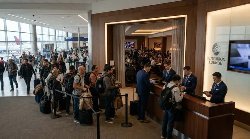 #3 - Amex Centurion Lounge, JFK Terminal 4: The Hour-Long Wait (Image Credits: Gemini)