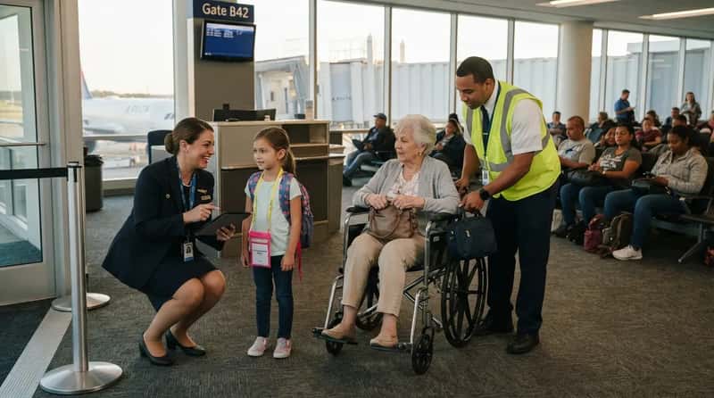 10. Kids Flying Alone and Passengers Needing Help Get Handled Before Anyone Else (Image Credits: Gemini)