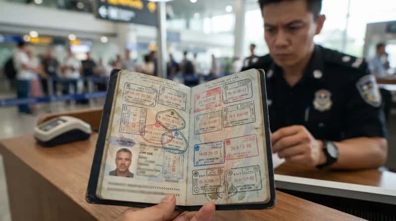 #8 - A Passport Full of Visa Stamps but Missing Entry and Exit Stamps (Image Credits: Gemini)