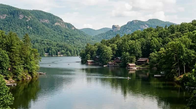 #17 - Lake Lure, North Carolina (Blue Ridge Mountains) (Image Credits: Gemini)