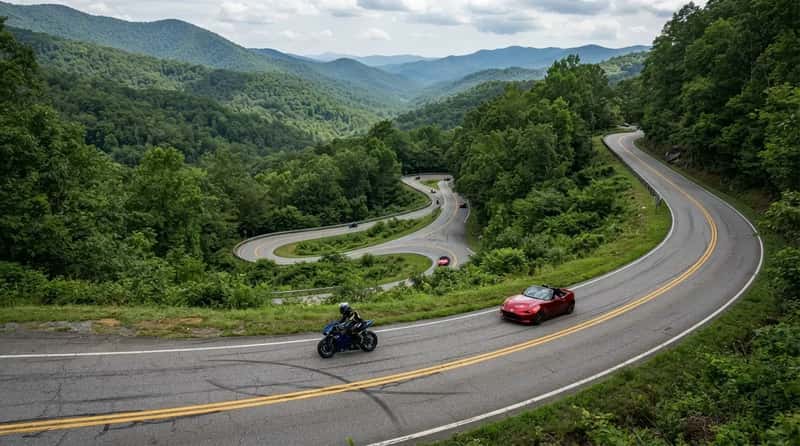 #10 - The Blue Ridge Parkway Is a Slow-Motion Reward, While the Tail of the Dragon Is a Reflex Test (Image Credits: Gemini)