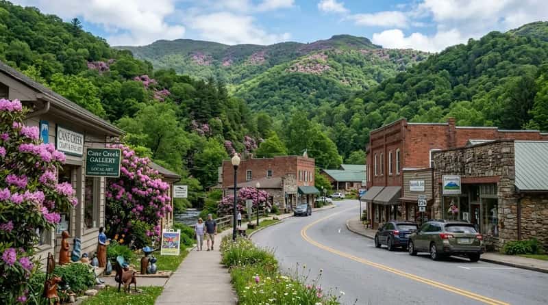#20 - Bakersville: Where Rhododendrons and Fine Art Collide (Image Credits: Gemini)