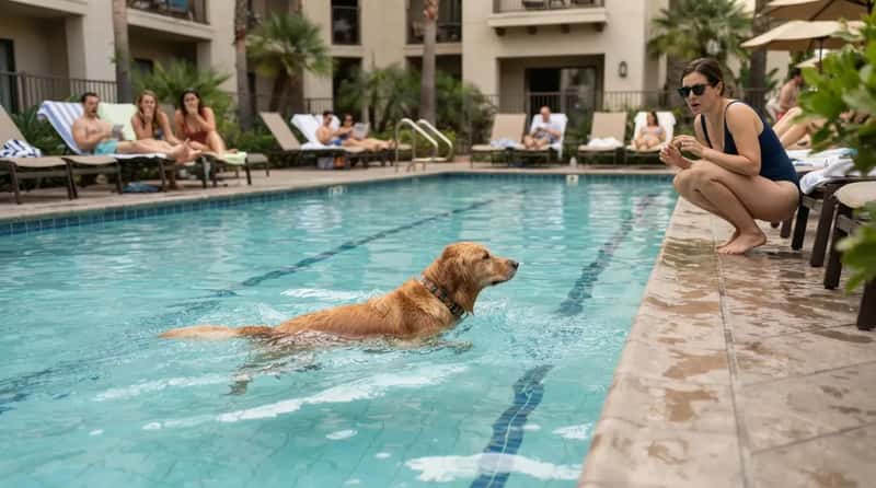 #15 - Sneaking a Dog Into a No-Pets Pool (Image Credits: Gemini)