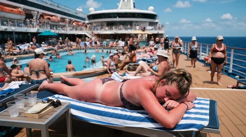 #3 - Skipping Sunscreen on the First Sea Day (Image Credits: Gemini)