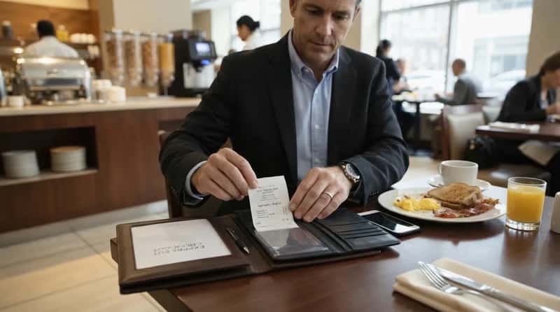 3. Saving the Receipt Even When Breakfast Is Free (Image Credits: Gemini)