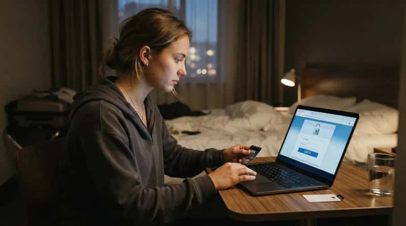 #12 - Banking Online Over Sketchy Hotel Wifi (Image Credits: Gemini)