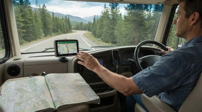 #2 - Offline Maps and an RV-Specific GPS: The Truth About "Just Follow the Phone" (Image Credits: Gemini)