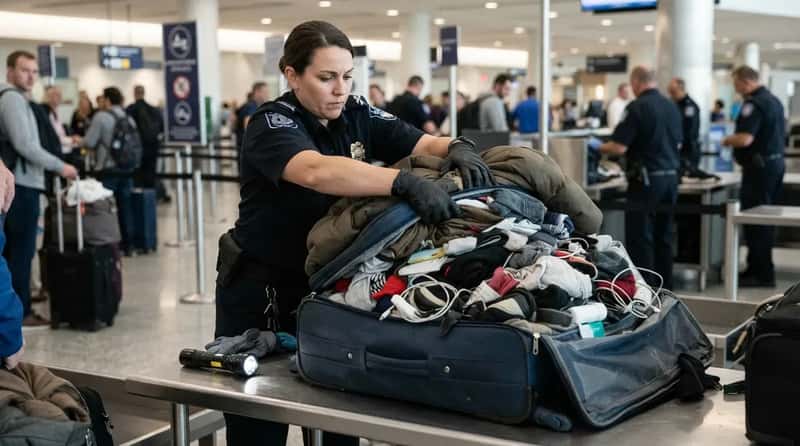 #7 - Packing a Bag So Full It Can't Be Checked Quickly (Image Credits: Gemini)