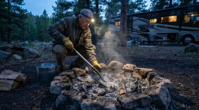 #5 - Putting the Campfire Out Properly, Not Politely (Image Credits: Gemini)