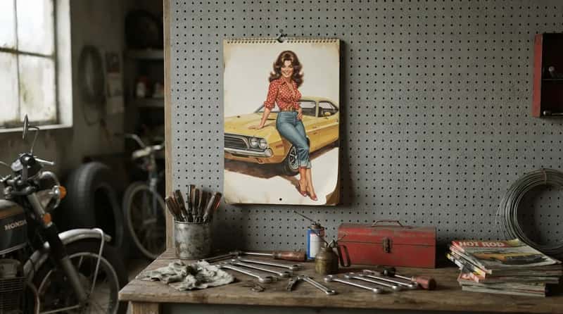 #6 - A Pinup Calendar From the Local Auto Parts Store (Image Credits: Gemini)