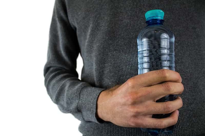 4. A refillable water bottle, empty, ready to fill past security (Image Credits: Pixabay)