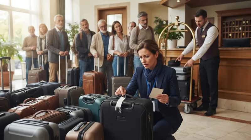 #16 - Your Luggage Tag Decides Your Fate at Every Hotel Stop (Image Credits: Gemini)