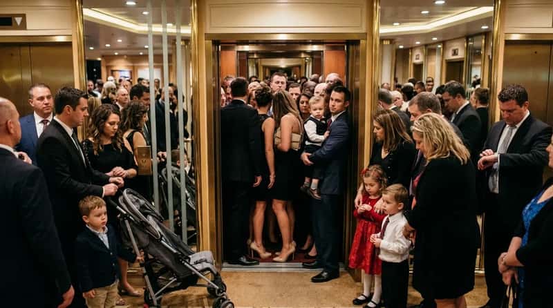 #24 - Elevators Become a Hazard Zone During Dinner Seating Changes (Image Credits: Gemini)