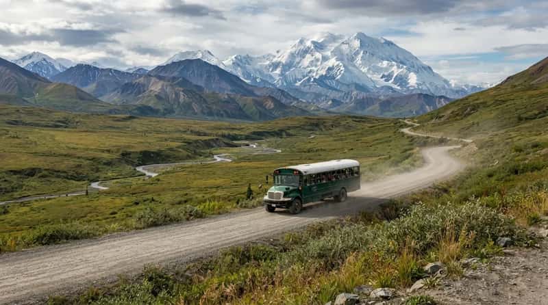 #9 - Denali's Park Buses: Small Gate Fee, Bigger Ride Bill (Image Credits: Gemini)