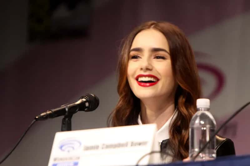 Lily Collins - Born in Guildford, Surrey, England (Gage Skidmore, Flickr, CC BY-SA 2.0)