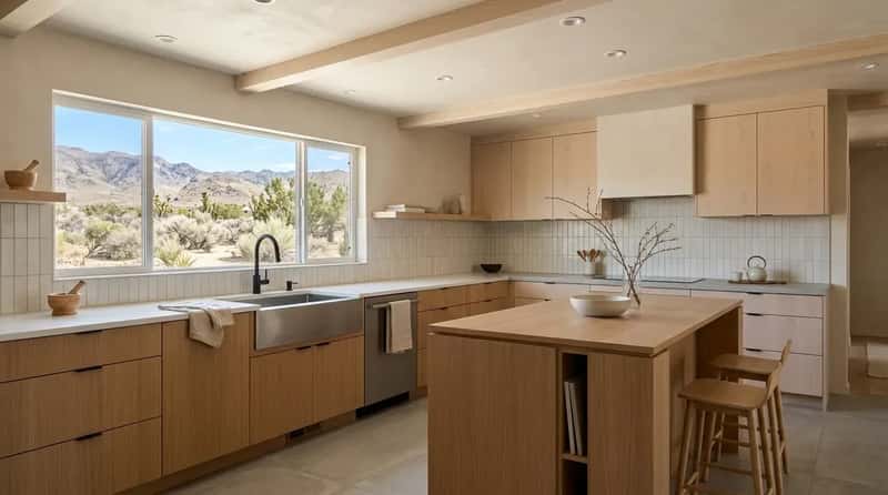 #4 - The Ranch House Kitchen That Got a Full Japandi Soul Transplant (Image Credits: Gemini)
