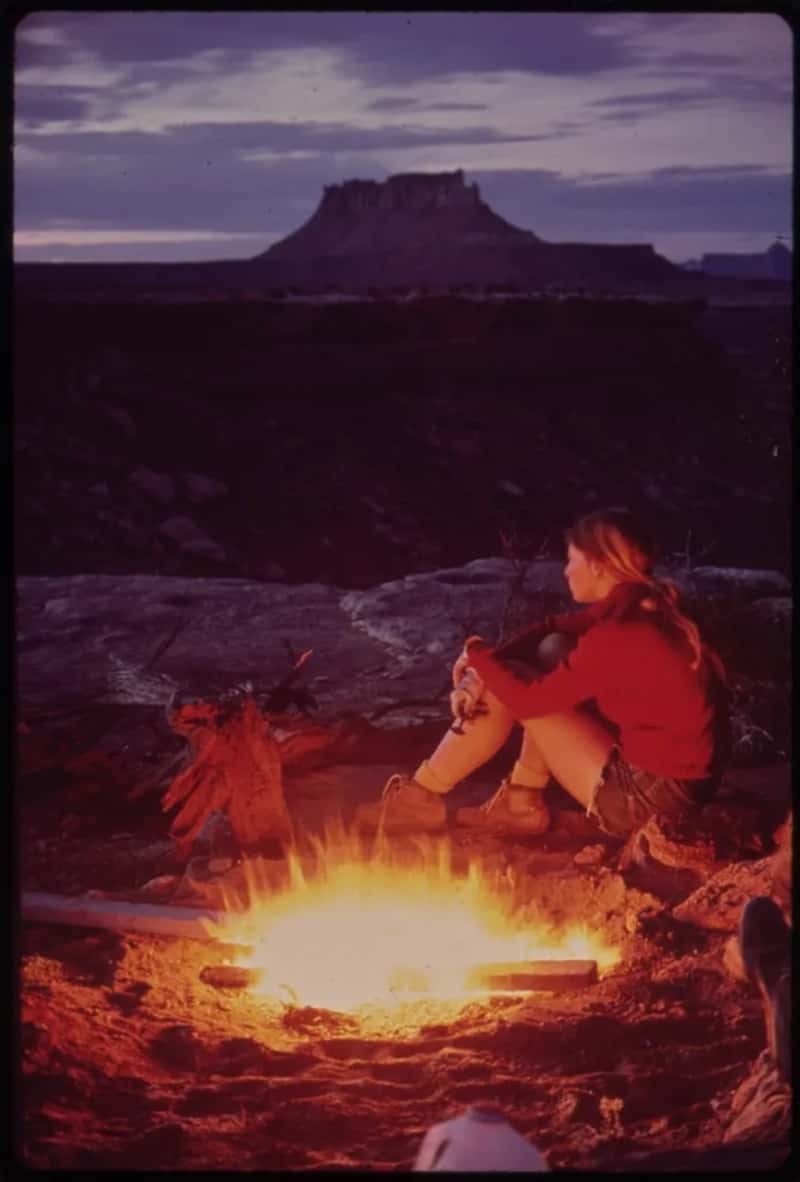 Camping in a heavy canvas tent at a national park (Image Credits: Rawpixel)