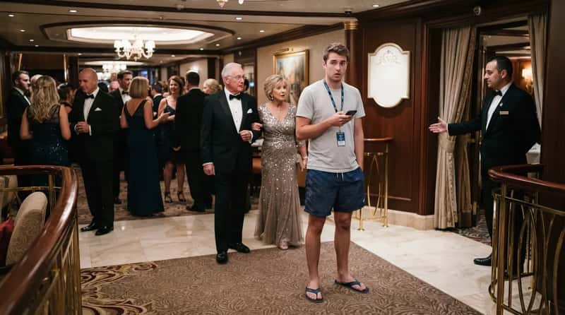 #13 - Showing Up to Formal Night in Shorts and Flip-Flops (Image Credits: Gemini)