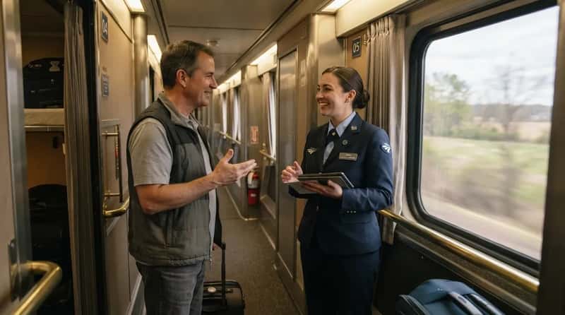 #5 - They Chat Up Their Sleeping Car Attendant Early (Image Credits: Gemini)
